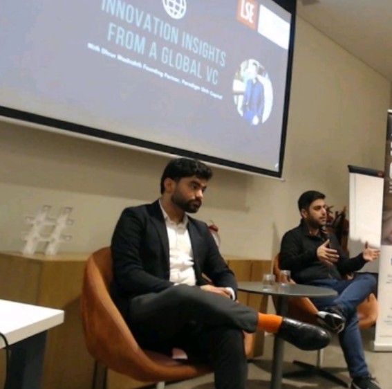 interviewing a VC at an LSE Generate event